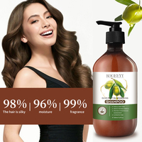 KOGEEYY 500ml Série Herbes Naturelles Extrait de Gingembre Nourrissant Ginseng Volumisant Huile d'Olive Purifiante Shampoing Capillaire Soyeux à la Noix de Coco