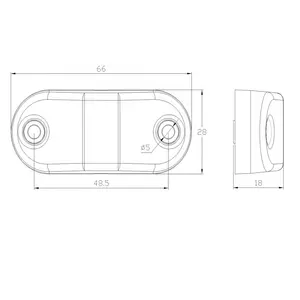 Fabriek Groothandel 12/24V Amber 2.5 Inch Ovaal Oppervlak Mount Led Marker Klaring Licht Dot Sae E-Mark Voor Vrachtwagen Trailer Boot