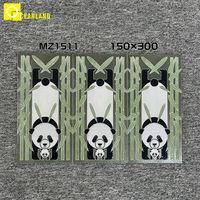 Carreaux de céramique émaillée Zellige rétro artistique à motif animalier 200*400mm pour murs intérieurs, salles de bain, balcons et bordures