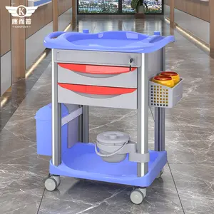 China Manufacturer Wholesale Hospital Equipment Therapy Cart ABS Patient Nursing Treatment Cart Trolley Medical