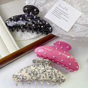 ZiTeng luxe <span class=keywords><strong>nacre</strong></span> motif acide acétique épingle à <span class=keywords><strong>cheveux</strong></span> haut de gamme Double face requin <span class=keywords><strong>pince</strong></span> polarisée rose grande taille poignée <span class=keywords><strong>cheveux</strong></span> - Product Image 3