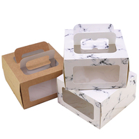 Boîte d'emballage pour gâteaux et desserts en carton alimentaire personnalisée, vente en gros d'usine, avec fenêtre
