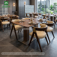 Ensemble de mobilier de restaurant extérieur commercial moderne en aluminium, table et chaises pour hôtel, villa, complexe hôtelier, vente en gros, mobilier sur mesure