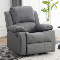 Fauteuil inclinable électrique multifonctionnel en cuir de style européen de première classe pour salon, avec massage et fonction balancelle