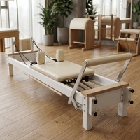 Máquina de Pilates Reformer de Aluminio de Alta Calidad con Resortes Alemanes Tipo Piano y Resistencia Ajustable para el Hogar y el Estudio