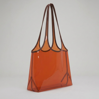 Sac de plage souple et pliable en PVC, personnalisable en usine (certifié BSCI & ISO9001), grand sac fourre-tout décontracté transparent en TPU pour femme