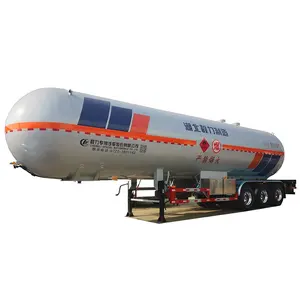 Penjualan Langsung dari Pabrik Truk Tangki Pengiriman Gas Cair LPG Semi-trailer 3 AS Katup Darurat Terpasang