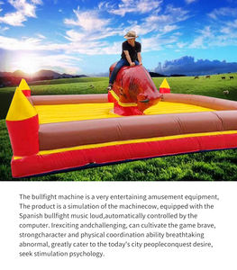 Redondo o cuadrado 4M * 4m o 5M * 5M interior y al aire libre Bull Fright Machine Juegos de diversión inflables Bull Fighting Ride - Product Image 3