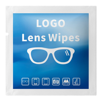 Lingettes nettoyantes pour lentilles - Lingettes pré-humidifiées pour le nettoyage des écrans et des lunettes - Emballées individuellement, sans traces ni rayures