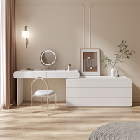 Table de maquillage haut de gamme pour la maison chambre à coucher Design en bois massif accepté ensemble de coiffeuse personnalisée