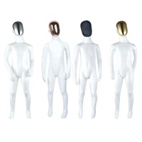 Maniquíes de Cuerpo Completo para Tiendas de Ropa, Niños y Mujeres, Maniquíes Blancos Brillantes para Exhibición de Ropa Infantil