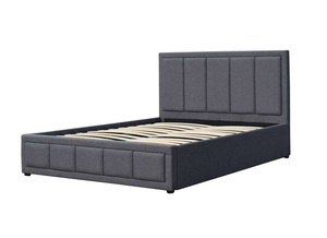 Lit rembourré de style italien avec cadre en bois de lierre contreplaqué de 1,2 cm d'épaisseur, taille Queen/King, livraison en une seule boîte - Product Image 3