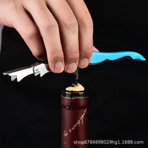 Tire-bouchon de sommelier en acier inoxydable, ouvre-bouteille professionnel à double charnière, couteau de sommelier pour bar et restaurant - Product Image 6