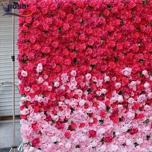 Decorazioni murali indiane scena festa di fiori artificiali ghirlande di calendula per l'arredamento di nozze.