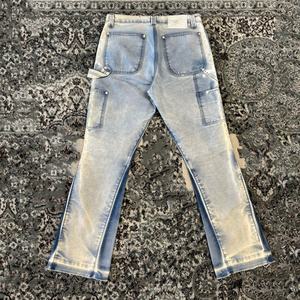 Jeans en denim délavé rétro pour homme de haute qualité, tendance rétro Y2K et mode urbaine décontractée, tendance hip-hop, streetwear - Product Image 6