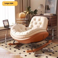 GEDO Moderne Simple Design Pingouin Luxe Nid d'abeille Boucle de traction Chaise berçante Chaise longue pour la maison Loisirs Balcon Salon