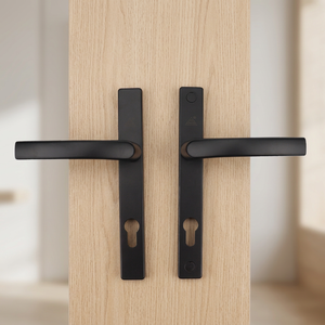 BESTIY Custom Modern Black Zinc Alloy Powder Coated Apartment Exterior <b>Door</b> H Shape <b>Locking</b> <b>Handle</b> Easy Installation 5-Year - Product Image 3