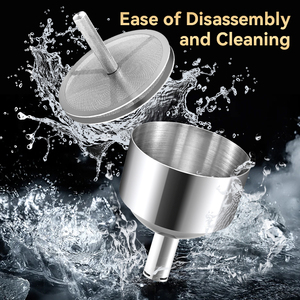 Bình đựng rượu bằng thép không gỉ có bộ lọc cặn, dụng cụ sục khí rượu, phễu lọc - Product Image 5