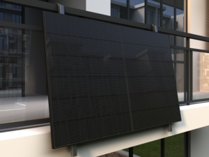 Stock UE - Panneau solaire photovoltaïque monocristallin tout noir de 800W pour balcon, écoénergétique, avec contrôleur MPPT - Product Image 1