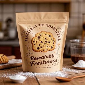 Bolsa Mylar de pie impresa en huecograbado personalizada con cremallera resellable Snack Pet Food Safe Smell Proof Sushi Cookie Packaging Bags - Product Image 3