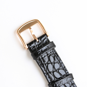 Reloj Mecánico de Estilo Vintage Original con Números Romanos, Esfera Dorada Rosa, Correa de Cuero Genuino y Caja - Product Image 4