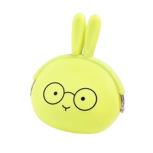 Bolso de Mano Personalizado Unisex para Niños, Diseño de Conejo y Leopardo, Monedero Pequeño de Silicona Kawaii, Portamonedas, Tarjetero - Product Image 1