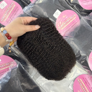 ANNA <span class=keywords><strong>Capelli</strong></span> Umani Naturali Neri 8-18 Pollici, Remy Pre-stirati Afro Kinky per Trecce e Intrecciature - Product Image 1