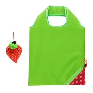 WeDo custom fruit strawberry shopping bag foldable with logo printed promo gift carrier bag banana grape lemon watermelon design