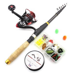 Ensemble canne à pêche Searcher Lure 2,1 m télescopique avec moulinet spinning et kit de matériel de pêche - Product Image 1