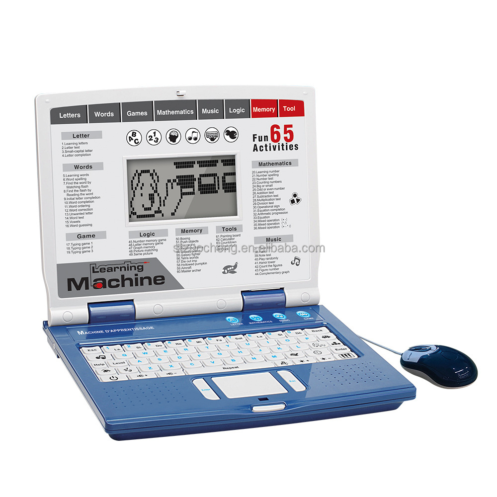 65 функций, детская электронная обучающая машина, обучающая Интеллектуальная компьютерная игрушка для ноутбука