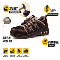 Bottes de sécurité AODEXIANG pour hommes, tige en maille respirante, embout en acier, semelle extérieure en PU et doublure en mesh, fabriquées en Chine
