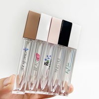 Emballage personnalisé pour tubes de gloss à lèvres vides 5ml 8ml 10ml 15ml avec bouchon à vis, impression sérigraphique, tubes transparents avec applicateur, marque privée, soins de la peau