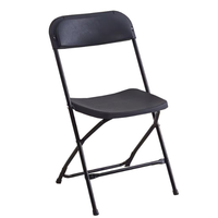 Chaises pliantes en plastique blanc P-01 pour événements en plein air, location, HDPE, capacité de charge élevée, empilables, portables, pour jardin, fête, usage intensif, 650 lb