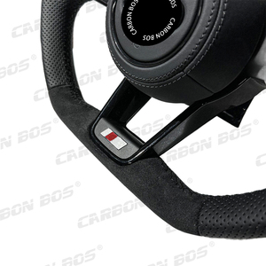 Volant en daim perforé de qualité supérieure pour <span class=keywords><strong>Audi</strong></span> R8 <span class=keywords><strong>RS</strong></span>, compatible avec <span class=keywords><strong>Audi</strong></span> R8 TT B8 B8.5 B9 R8 A3 A5 A6 A7, livraison directe - Product Image 3