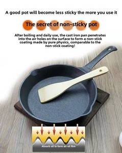 Chảo gang chống dính thiết kế hiện đại, nướng thịt bò và trứng kiểu Bắc Phi, dùng được trên bếp gas và bếp từ - Product Image 5