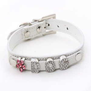 Personalizzabile collare <span class=keywords><strong>per</strong></span> cani in pelle stile semplice Cuello personalizzato Cuello lettera scorrevole con <span class=keywords><strong>nome</strong></span> fai da te <span class=keywords><strong>per</strong></span> l'applicazione di <span class=keywords><strong>gatti</strong></span> - Product Image 2