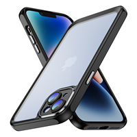 Coque de téléphone LeYi antichoc transparente avec dos rigide et bords souples, protection en verre pour l'appareil photo, pour iPhone 15 Pro Max Plus