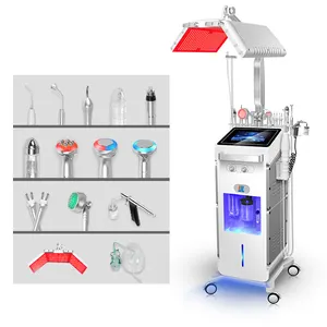 New Design 14 In 1 Water Oxygen Jet Aqua Peel Facial Machine With Photon Led Light Therapy