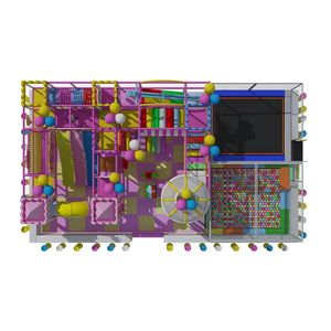 Construire un aire de jeux intérieure pour enfants sur le thème des macarons, bon marché, avec toboggan en forme de corne, aire de jeux pour garderie, grands ensembles d'équipements de jeux pour enfants - Product Image 2