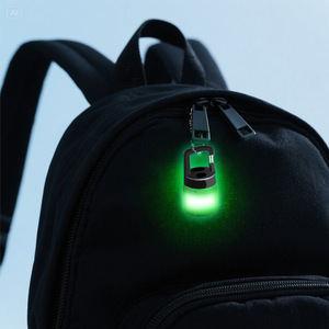 ป้ายห้อยคอสุนัขพันธุ์เล็กแบบกันน้ำพร้อมไฟ LED รุ่นใหม่ วัสดุอลูมิเนียมอัลลอยด์พลาสติก ดีไซน์แบบกระเป๋าสไตล์อังกฤษ ป้องกันการสูญหาย พร้อมตัวล็อค - Product Image 5