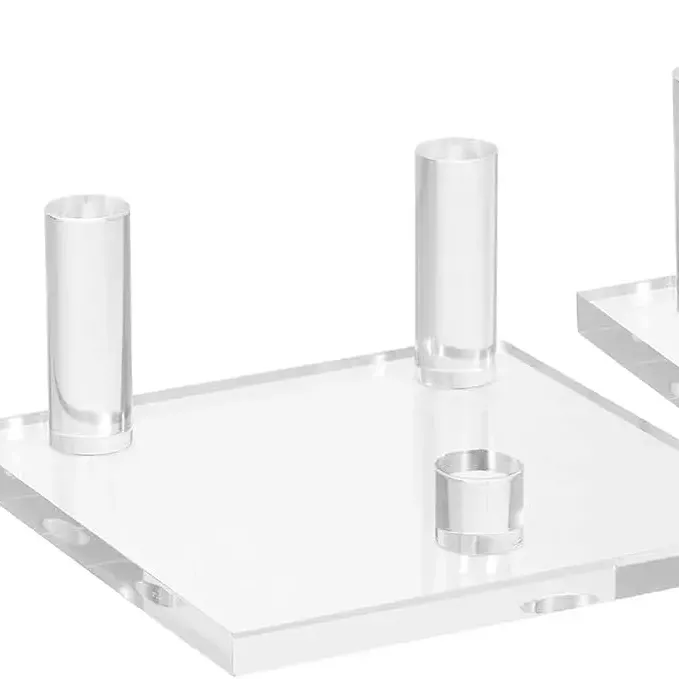 4 "x 4" x 2 "아크릴 디스플레이 스탠드 2 팩 디스플레이 보드 홀더 미네랄 원석 용 크리스탈 디스플레이 스탠드