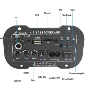 PW-C5 25W 5 Inch Luidsprekerversterker Bord Audio Mic Ingang Auto Versterkers En Subwoofer Audio Ingebouwde Ontvangers En Versterkers - Product Image 2