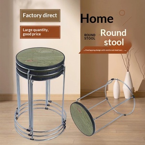Tabouret empilable moderne en acier épaissi pour <span class=keywords><strong>restaurant</strong></span>, cantine, salle à manger et rangement domestique - Product Image 2