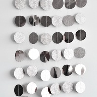 Guirnalda de Láminas Doradas con Puntos Redondos, Decoración Brillante Colgante para Cumpleaños, Bodas, Navidad, Año Nuevo, Graduaciones y Fiestas
