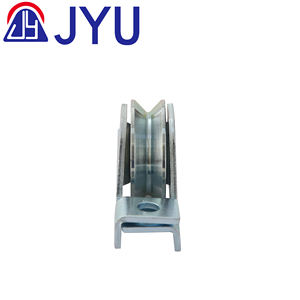Roue à roulement simple en acier durable avec rainure U/Y/V <span class=keywords><strong>de</strong></span> rail <span class=keywords><strong>de</strong></span> roulette rigide pour le support <span class=keywords><strong>de</strong></span> montage à vis d'installation <span class=keywords><strong>de</strong></span> porte - Product Image 4