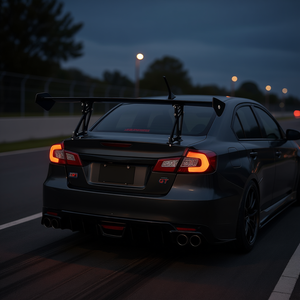 Alerón Trasero GT de 43.3 Pulgadas de Aluminio para Carreras Spoiler Universal de Una Sola Cubierta para Coche Ajustable Ligero JDM Drift BGW Negro - Product Image 2