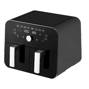 Friteuse à air à une touche 9L pour des repas plus sains et maximisant la commodité de la cuisine, double capacité de panier en plastique pour la maison KA04108 - Product Image 1