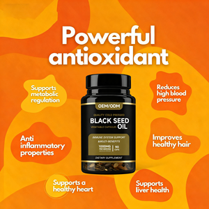 OEM 도매 유기농 블랙 커민 씨 오일 캡슐 성인용 벌크 블랙 씨 오일 최고의 가격 - Product Image 2