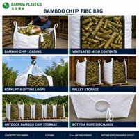 Sac de stockage en bois pour 2000 kg de bois de chauffage, grand sac ventilé, sac FIBC robuste, traité anti-UV, réutilisable, Saco De Lena