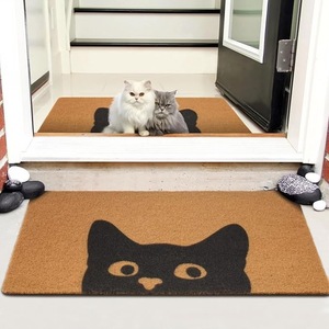 Tapis de porte en imitation fibre de coco Cangming, motif d'animaux mignons, antidérapant, lavable, tapis d'entrée de style moderne - Product Image 2
